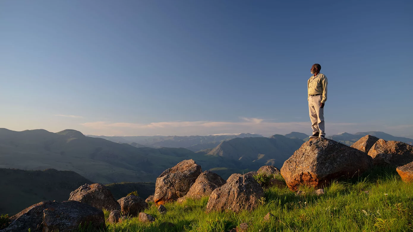 man on rock